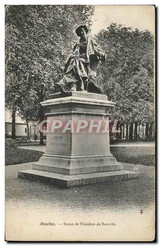 Moulins - Statue de Theodore de Banville - Ansichtskarte AK