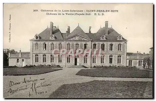 Chateaux de la Loire Interieure - Saint Pere en Retz - Chateau de la Verrie - Facade Sud - Ansichtskarte AK