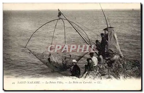 Saint Nazaire - La Pointe Villez - La Peche au Carrelet - Ansichtskarte AK