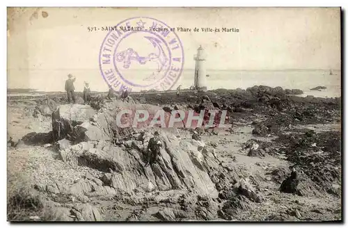 Saint Nazaire - Rochers et Phare de Ville les Martin - lighthouse - Cartes postales