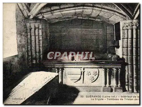 Guerande - Interieur de la Collegiale - La Crypte - Tombeau de Tristan de Carne - Ansichtskarte AK