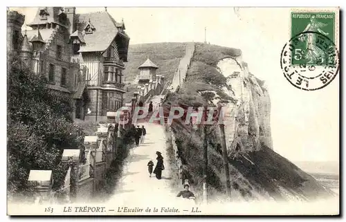 Le Treport - L&#39Escalier de la Falaise - Cartes postales