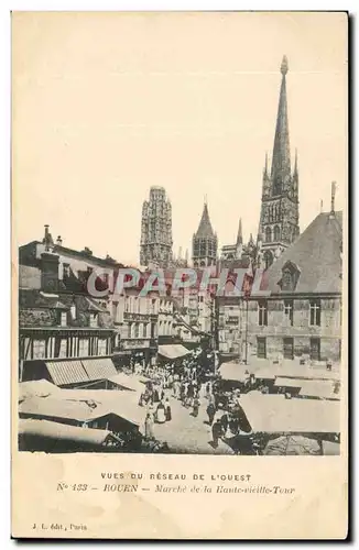Rouen - Sights of Network of the West - Market of the High old woman Tower - Cartes postales�