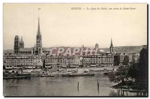 Rouen - Le Quai de Paris vue prise de Saint Sever - Ansichtskarte AK