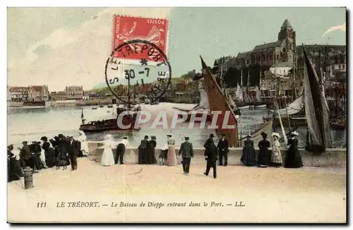 Le Treport - Le Bateau de Dieppe entrant dans le Port - Ansichtskarte AK