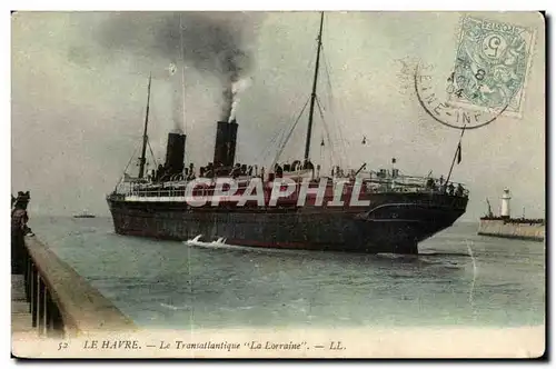 Le Havre - Paquebot La Lorraine - Steamer - - Ansichtskarte AK