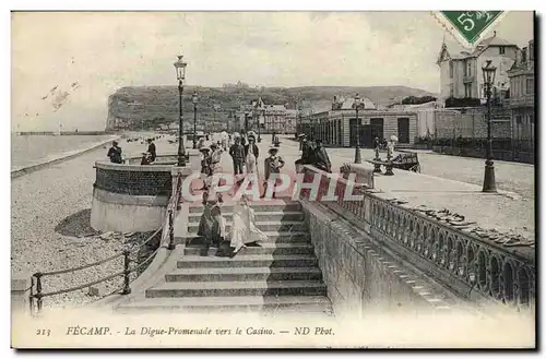 Fecamp - La Digue Promenade vers le Casino - Cartes postales