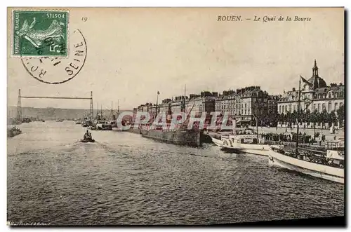 Rouen - Le Quai de la Bourse - Ansichtskarte AK