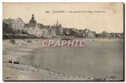 Le Havre - Vue Generale de la Plage a maree basse - Ansichtskarte AK