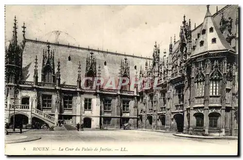 Rouen Ansichtskarte AK La cour du palais de justice