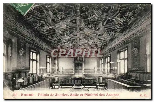 Rouen Ansichtskarte AK Palais de justice Salle et plafond des Assises