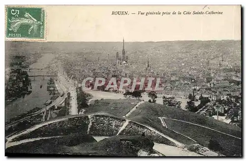 Rouen Cartes postales Vue generale prise de la Cote Sainte Catherine