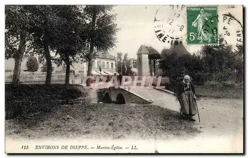 Environs de Dieppe Ansichtskarte AK Martin Eglise