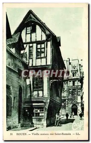 Rouen Cartes postales Vieille maison Rue Saint Romain