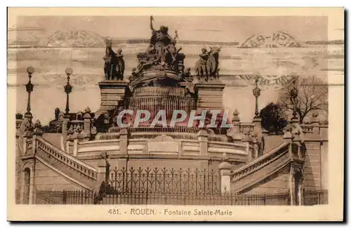 Rouen Cartes postales Fontaine Sainte marie