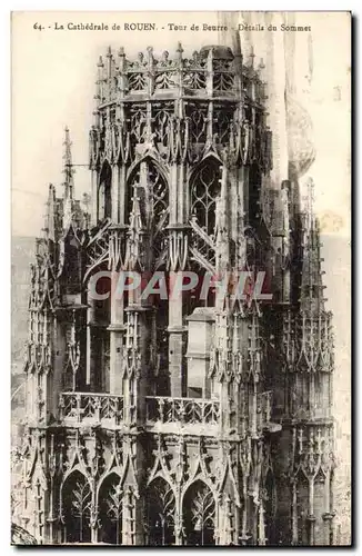 Rouen Cartes postales CAthedrale Tour de Beurre Details du sommet