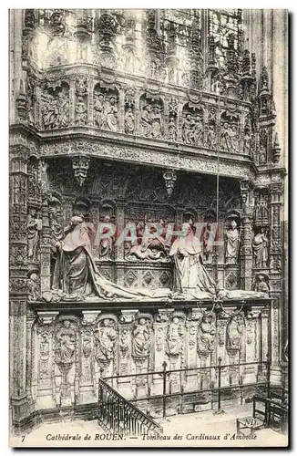 Rouen Ansichtskarte AK CAthedrale Tombeau des cardinaux d&#39amboise