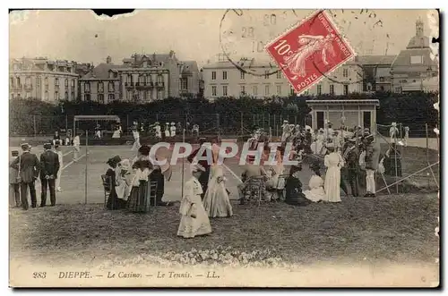 Dieppe Cartes postales le jeu de tennis du casino