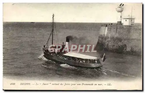 Dieppe Cartes postales Le Furet sortant des jetees pour une promenade en mer