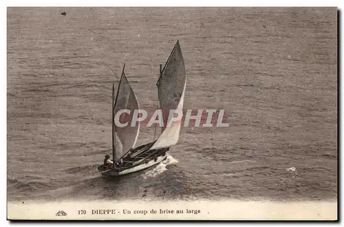 Dieppe Cartes postales Un coup de brise au large