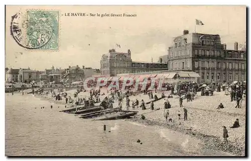 Le Havre Cartes postales sur le galet devant Frascati