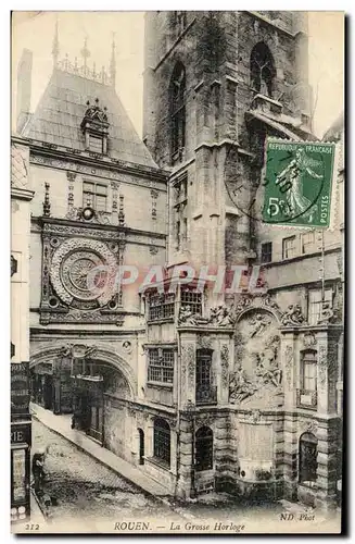 Cartes postales Rouen La grosse horloge