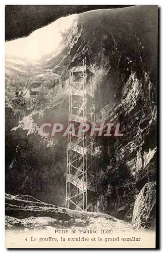 Puits de Padirac Ansichtskarte AK le gouffre la corniche et le grand escalier