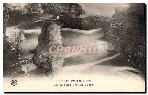 Puits de Padirac Ansichtskarte AK Le lac des grands cours