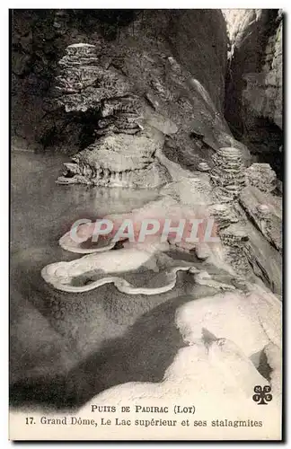 Puits de Padirac Cartes postales Grand dome le lac superieur et ses stalagmites