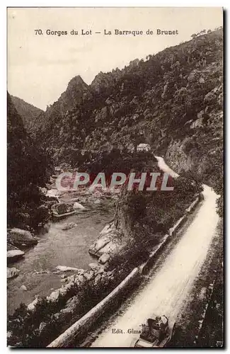 Gorges du Lot Cartes postales La baraque du Brunet