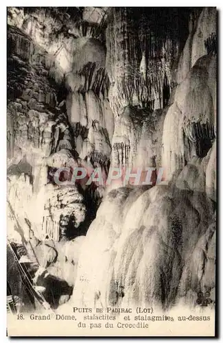 Puits de padirac Ansichtskarte AK Grand dome stalactites et stalagmites au dessus du pas du crocodile