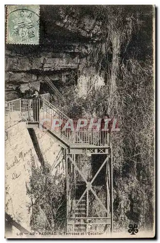 Padirac Cartes postales La terrasse et l'escalier
