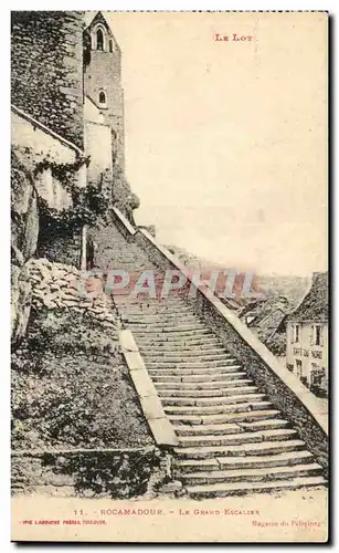 Rocamadour Ansichtskarte AK Le grand escalier