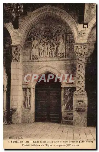 Souillac Ansichtskarte AK Eglise abbatiale Style romano byzantin Portail interieur de l&#39eglise a coupoles