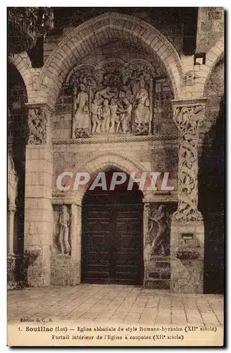 Souillac Cartes postales Eglise abbatiale Style romano byzantin Portail interieur de l&#39eglise a coupoles