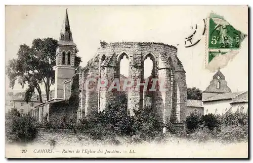 Ansichtskarte AK Cahors Ruines de l&#39eglise des Jacobins