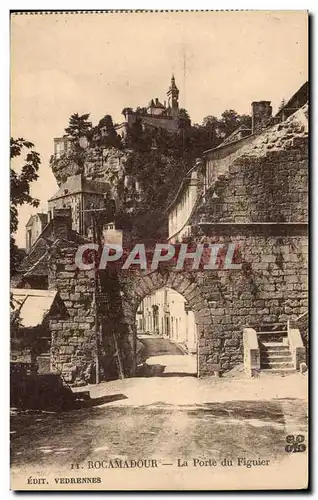 Rocamadour Ansichtskarte AK La porte du figuier