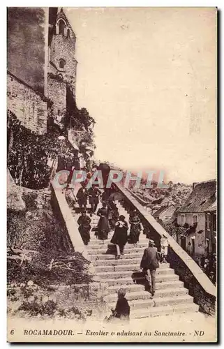 Rocamadour Cartes postales Escalier conduisant au sanctuaire
