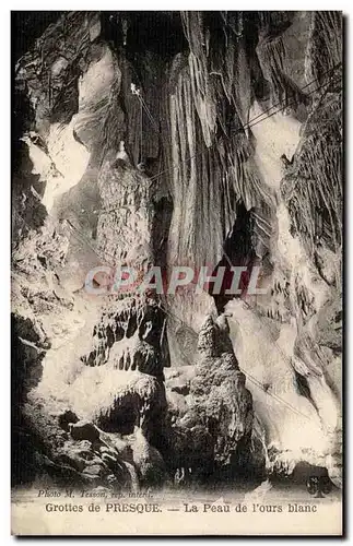 Grottes de presque Cartes postales La peau de l&#39ours blanc