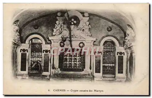 Carmes Ansichtskarte AK Crypte ossuaire des martyrs