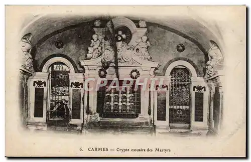 Carmes Cartes postales Crypte ossuaire des martyrs