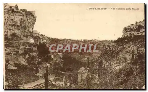 Rocamadour Ansichtskarte AK Vue generale (cote Ouest)