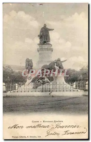 CAhors Ansichtskarte AK Monument Gambetta