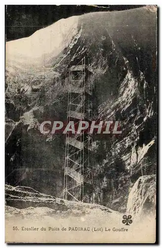 Escalier du puits de Padirac Ansichtskarte AK le gouffre