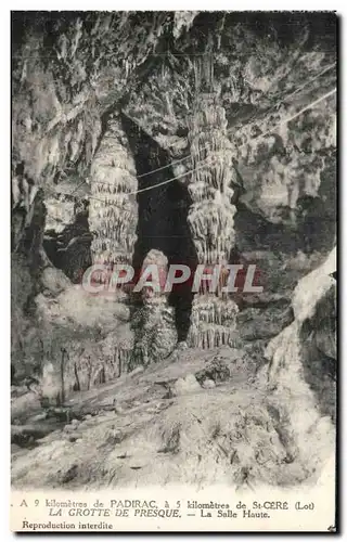 Padirac Cartes postales La grotte de PResque La salle haute St CEre