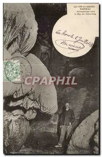 Padirac Ansichtskarte AK Stalagmites vers le pas du crocodile