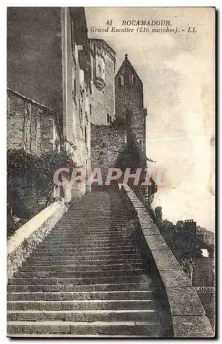 Rocamadour Cartes postales le grand escalier