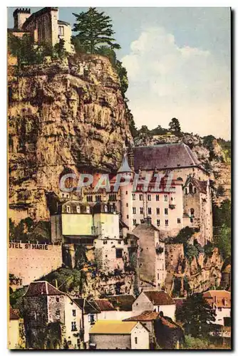 Rocamadour Ansichtskarte AK Le rocher vu de la route de Cahors