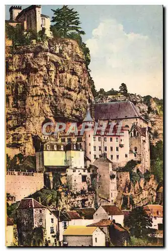 Rocamadour Cartes postales Le rocher vu de la route de Cahors