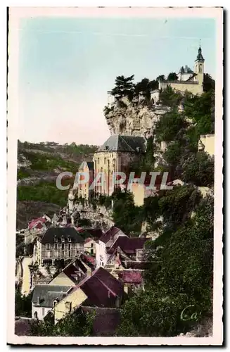 Rocamadour Ansichtskarte AK Le rocher vu de la route